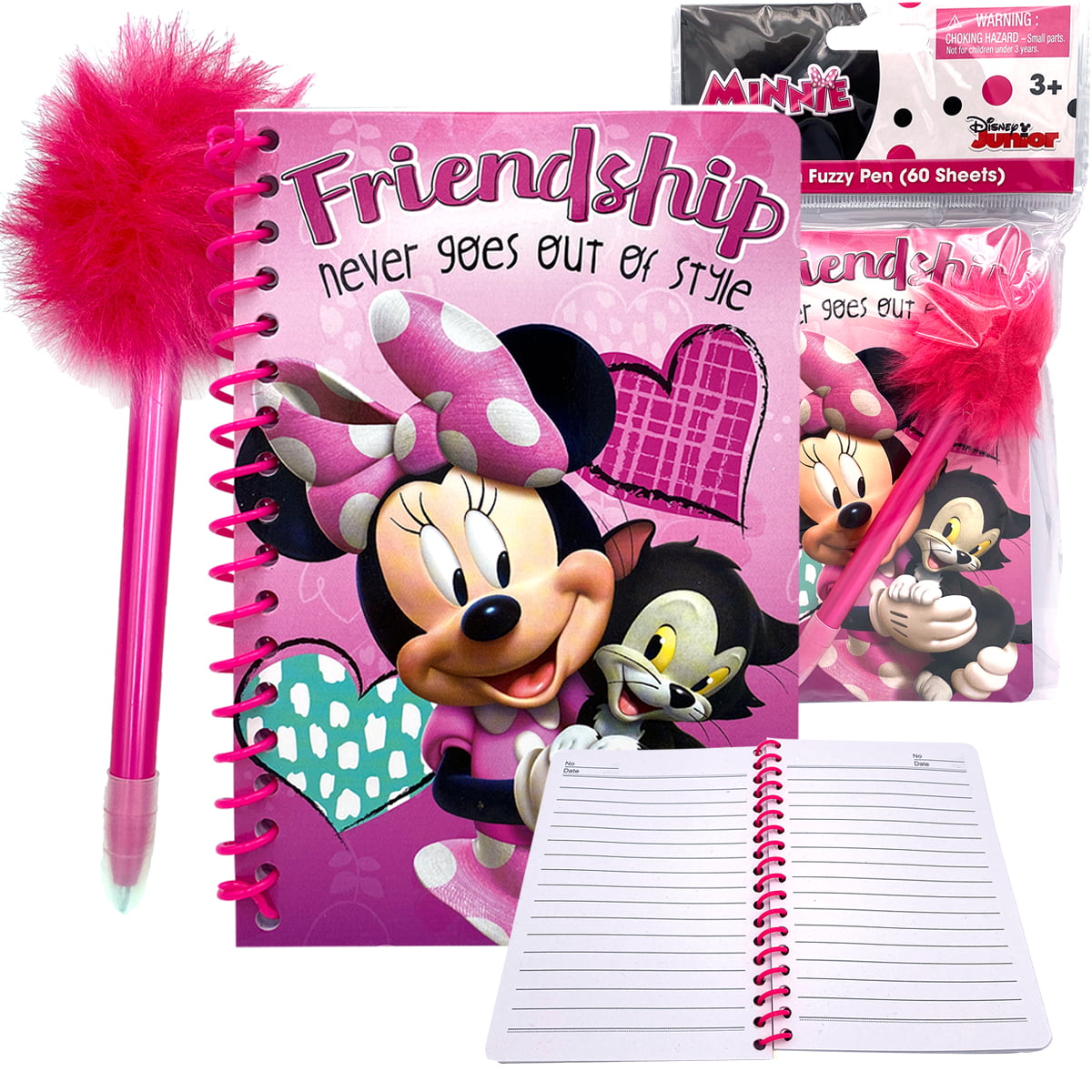 1 DISNEY 40 Page Die Cut Spiral Notebook With Pen Set Assorted Disney Theme Girl 