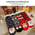 thumbnail image 3 of Calcetines antideslizantes para mujer, ciervos de Santa, forro de vellón grueso, medias de Navidad a Abanopi Estilo 11, 3 of 7
