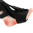 thumbnail image 1 of 4uds. Férula nocturna para caída del pie, soporte ortopédico, alivio del dolor elástico ajustable, negro, 1 of 2