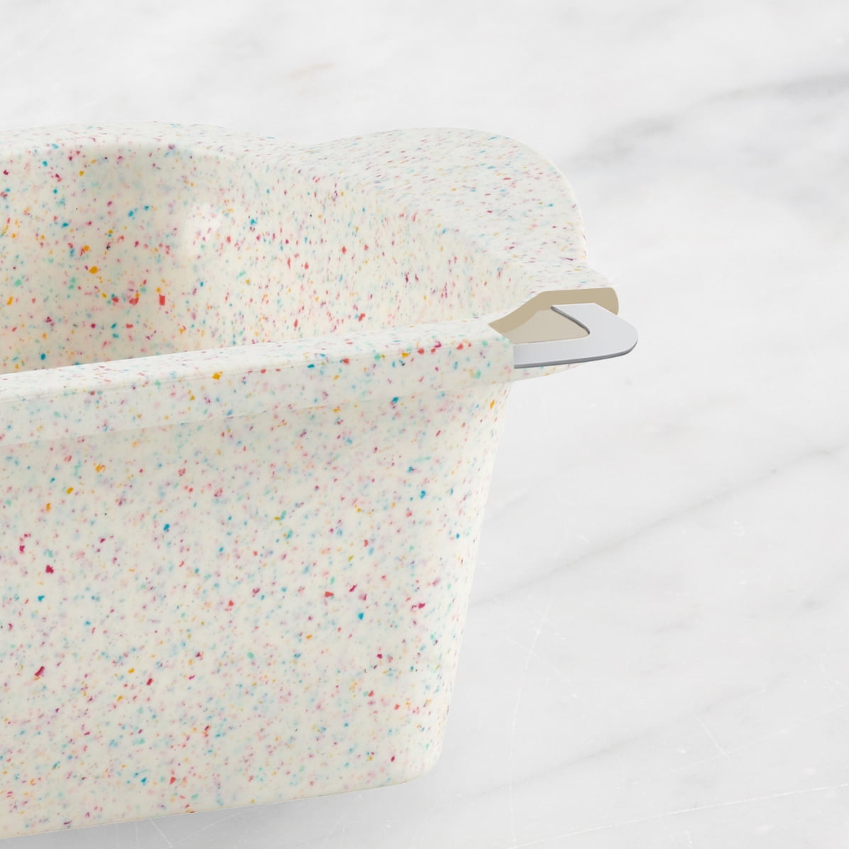 Trudeau Silicone Loaf Pan Rainbow, 2 Pack, 8.5 x 4.5 in, Granite, Dishwasher Safe, Easy Release