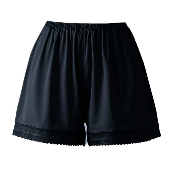 Fengactive Lace Trim Pajamas Bottoms for Women Bloomers Shorts Comfortable Elastic Waist Slip Shorts