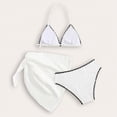 thumbnail image 5 of Gubotare Girls Swimsuit Bikini Girls' Swimsuits 3 Piece Bathing Suit All Over Printed Criss Cross Bikini Set with Cover Up Skirt Beach SwimwearSize 8-9 (White,8-9 Years), 5 of 6