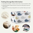 thumbnail image 6 of FREEAMG Funny Whales Large Square Storage Basket Bin with Handles 2PCS,Foldable Multi Functional Closet Storage Box Shelf Basket for Storing Toys, Books and Clothes, 6 of 7