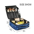 thumbnail image 4 of Makeup Train Case with Adjustable Dividers,Cosmetic Bag Portable Portability Bag Case Gifts Blue Bling, 4 of 8