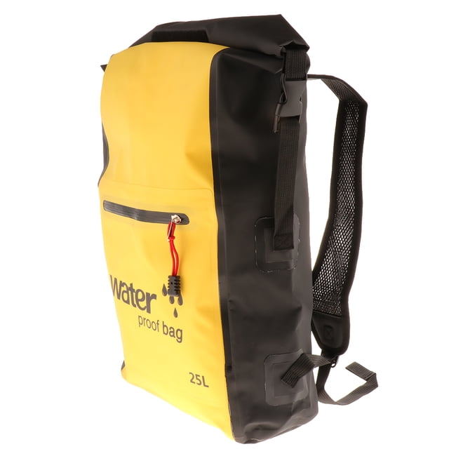 Bolsa seca impermeable a , kayak, acampada, senderismo, canoa, con correa para el hombro y bolsillo con cremallera amarillo Sunnimix mochila con bolsas secas a prueba de agua