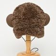thumbnail image 4 of Kids Wrap Thicken Furry Monkey Hat for Climbing Skiing Sports Headwear Warm Monkey Hat Oversized Headwear, 4 of 9
