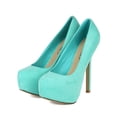 thumbnail image 5 of Breckelle Marisa-21S New Women Suede Almond Toe Hidden Platform Stiletto Pump, 5 of 6