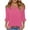 Hot Pink, variant on Women's Spring Tops Womens Shirts Spring Trendy Tops for Women 3/4 Sleeve Blouses Spring Work New Arrivals