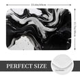 thumbnail image 2 of Balery Fluid Black White Paint Swirls Felpudo de franela, resistente a las manchas y a la decoloración, para uso interior y exterior, fácil de limpiar, 40 x 60 cm, 2 of 7