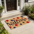 thumbnail image 4 of HCBY Patriotic Welcome Doormat, Independence Day Entry Rug, Star Pattern Design, Non-Slip Silicone Backing, Red White Blue Accents for Front Porch, 4 of 6