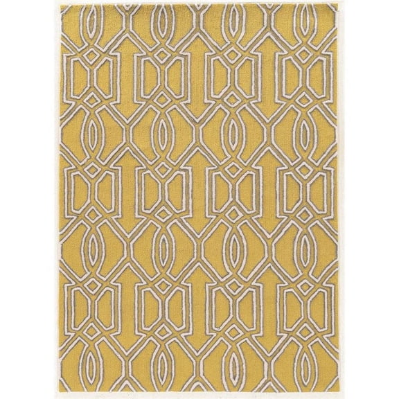 Riverbay Furniture 8' x 10' Hand Tufted Rug in Cream and Yellow