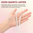 thumbnail image 3 of Uxcell 8 mm Perlas Sueltas de Cuarzo Claro Natural, 2 Cadenas de Perlas de Piedra Redonda de Cristal, Perlas Sueltas Separadoras para Hacer Joyas DIY Collar Pulsera, Blanco, 3 of 6