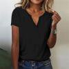 thumbnail image 1 of Haut Décontracté à Manches Courtes Col Rond Été Printemps Mode Imprimé Blouse Confortable Polyester Spandex Usage Quotidien Voyage Travail, 1 of 8
