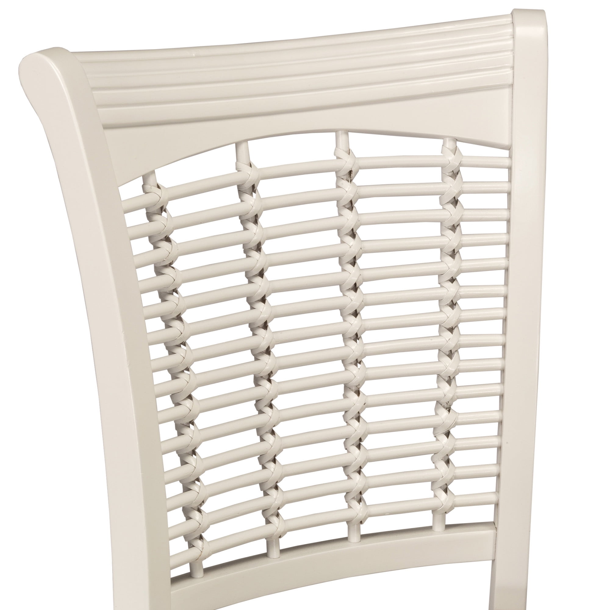 Hillsdale Bayberry 19" Coastal Wood Dining Chairs in White (Set of 2)