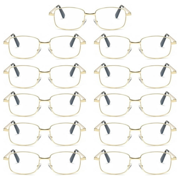 11 Pairs Mens Womens Metal Frame Clear Lens Reading Glasses Fashion Classic Readers  1.00