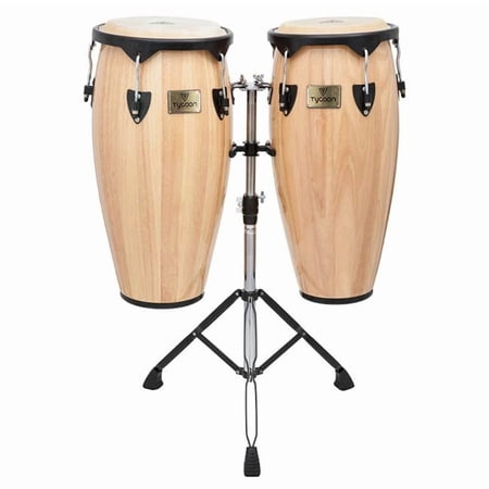 Supremo Series Natural 10″ and 11″ Congas with Black Hardware