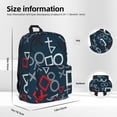 thumbnail image 6 of Goofa Navy Blue Geometric Printed Backpack,Laptop Backpack,Durable Anti-Theft Travel Work Backpack,Water-resistant Backpack, 6 of 9