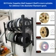 thumbnail image 4 of Rack 3D Printer Filament Storage Rack Aluminum Alloy Wall Mount Consumable Organizer Shelf for 200mm Diameter Spool, 4 of 7