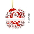 thumbnail image 2 of Adornos Navideños con Monograma Acrílico de 26 Letras y Gorro de Papá Noel | Adornos Navideños 2D para Manualidades | Adornos con Letras Colgantes para Decorar El Hogar, La Chimenea, La Puerta y La V, 2 of 5