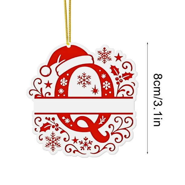 Decoraciones de Árbol de Navidad 26 Letras Decoraciones Colgantes de Navidad para Artesanías de Bricolaje