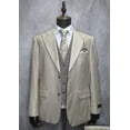 thumbnail image 2 of Men's Steve Harvey Tan Textured Modern Fit 3PC Formal Suit, 2 of 7