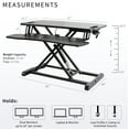 thumbnail image 2 of VIVO White Height Adjustable 38" Standing Desk Monitor Riser, Sit Stand Tabletop, 2 of 3