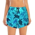 thumbnail image 2 of Salouo World Turtle Day Print Women's 2 in 1 Running Shorts Double-Layer Shorts Athletic Workout Gym Yoga Shorts Running Shorts for Women-X-Large, 2 of 7