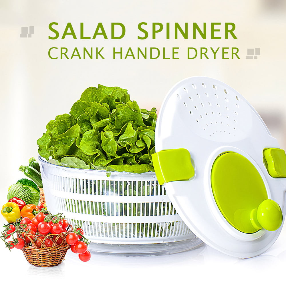 GSC Large Manual Salad And Vegetable Washer Spinner Dryer Household Fruit Dehydrator Drainer 