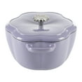 thumbnail image 2 of The Pioneer Woman Timeless Beauty Floral Shaped Enamel Cast Iron 3-Quart Dutch Oven, Purple, 2 of 9