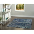 thumbnail image 7 of Contemporary Home Living 3.25' x 5' Tribal Diamond Area Throw Rug - Navy Blue and Teal, 7 of 7