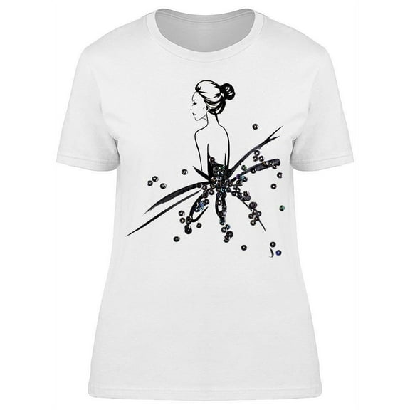 Ink Ballerina Design T-Shirt Women -Image by Shutterstock, Female 3X-Large