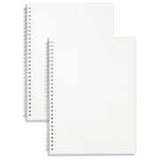 Miliko Transparent Hardcover B5 Square Grid Wirebound/Spiral Notebook/Journal Set-2 Per Pack 7.1 Inches x 10 Inches(Square Grid)