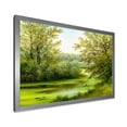 thumbnail image 2 of Spring Trees With Green Pond 40 in x 30 in Framed Painting Canvas Art Print, by Designart, 2 of 4