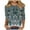 Multicolor Plus Size Blouse for Women_y, variant on CYMMPU Spring Tops Crew Neck Geometric Printed Loose Fit Blouses for Women Dressy Casual Fall Fashion Shirts 3/4 Sleeve Tunic Tops Western T-Shirts XL