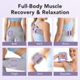 thumbnail image 5 of Fascia Ring Massager with 5 Intensity Levels & 3 Smart Modes, Cordless Dual Ring Fascia Tool with Strap for Hands-Free Use, Portable Vibration for Stomach Waist Back Thigh, Purple, 5 of 9