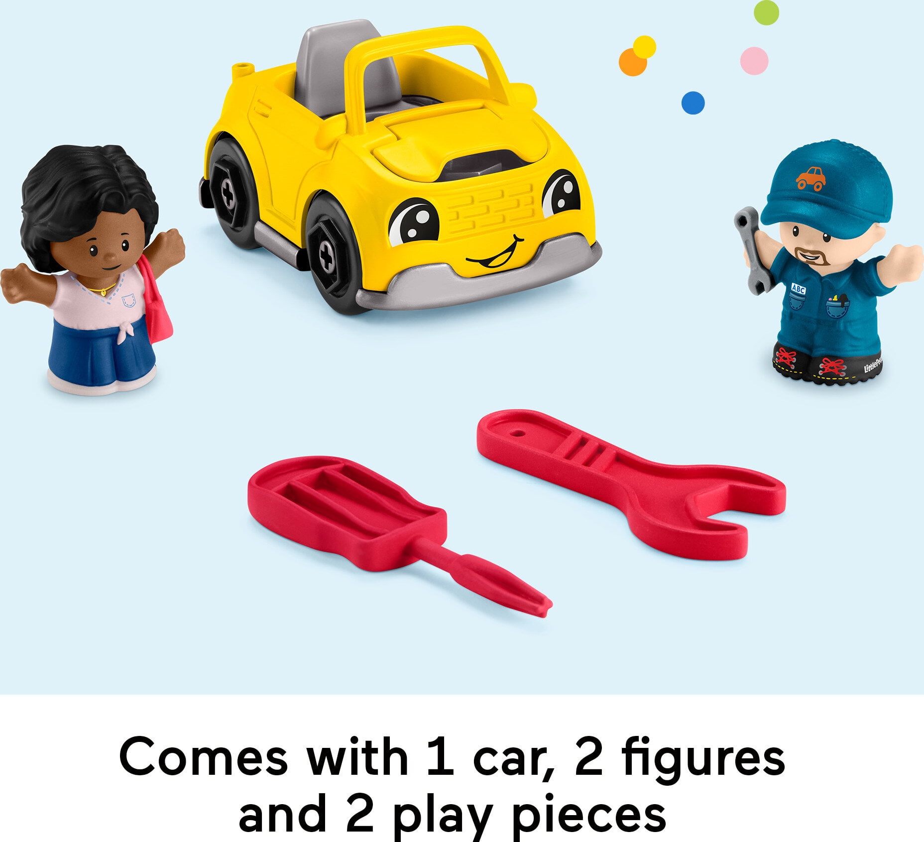 Fisher-Price Little People Toddler Playset with Figures & Toy Car, Light-up Learning Garage