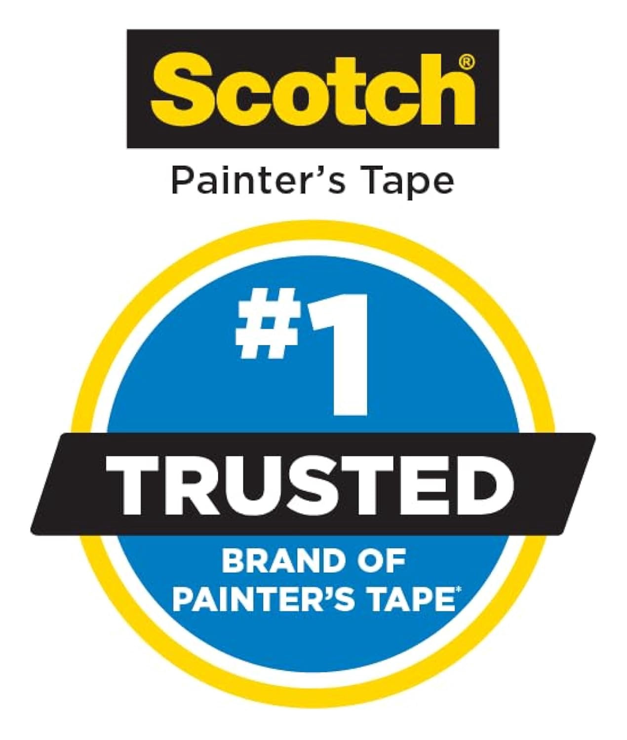 3M Scotch Contractor Grade Masking Tape 2020-24AP-9 - 0.94 In x 60 Yds - 4 Packs, Tan