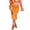 Orange, variant on Aayomet Sparkly Skirt Women's Solid Flared Lightweight Elastic Waist Classic Midi Skirt,Hot Pink L