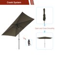thumbnail image 3 of Sonerlic 6x9ft Outdoor Patio Deck Market Umbrella, Outside Table Umbrellas with Non-Fading Polyester canopy,Taupe, 3 of 7