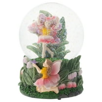 Elanze Designs Bell Flower Fairy Friends 100MM Musical Water Globe Plays Tune You are My Sunshine