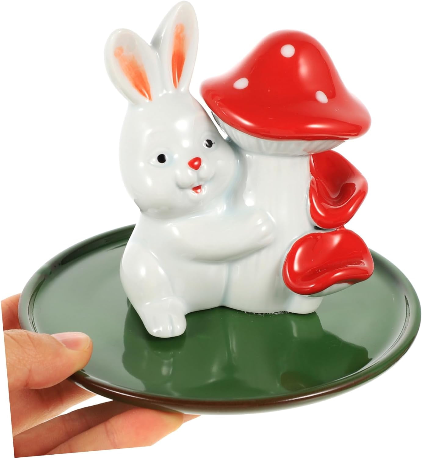 Rabbit Incense Holder, Handmade Incense Burner Holder, Ceramic Incense Holder for Incense Stick, Ash Catcher for Yoga and Home Decor