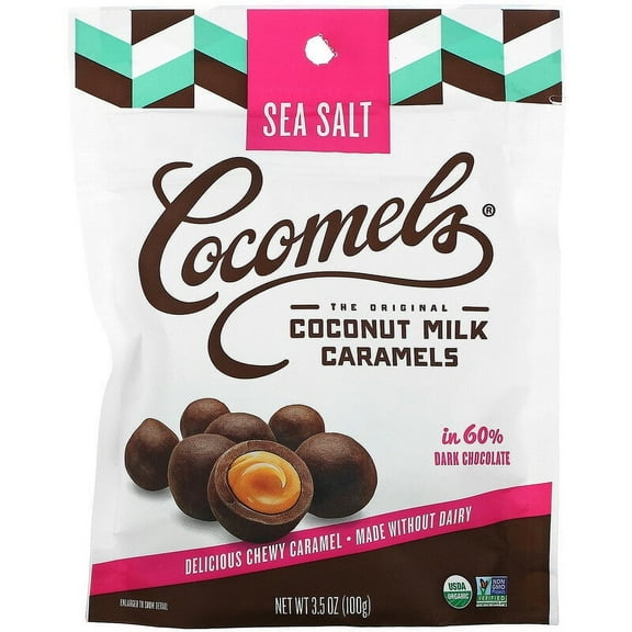 Cocomels, Coconut Milk Caramels, Bites, Sea Salt, 3.5 oz | Pack of 6