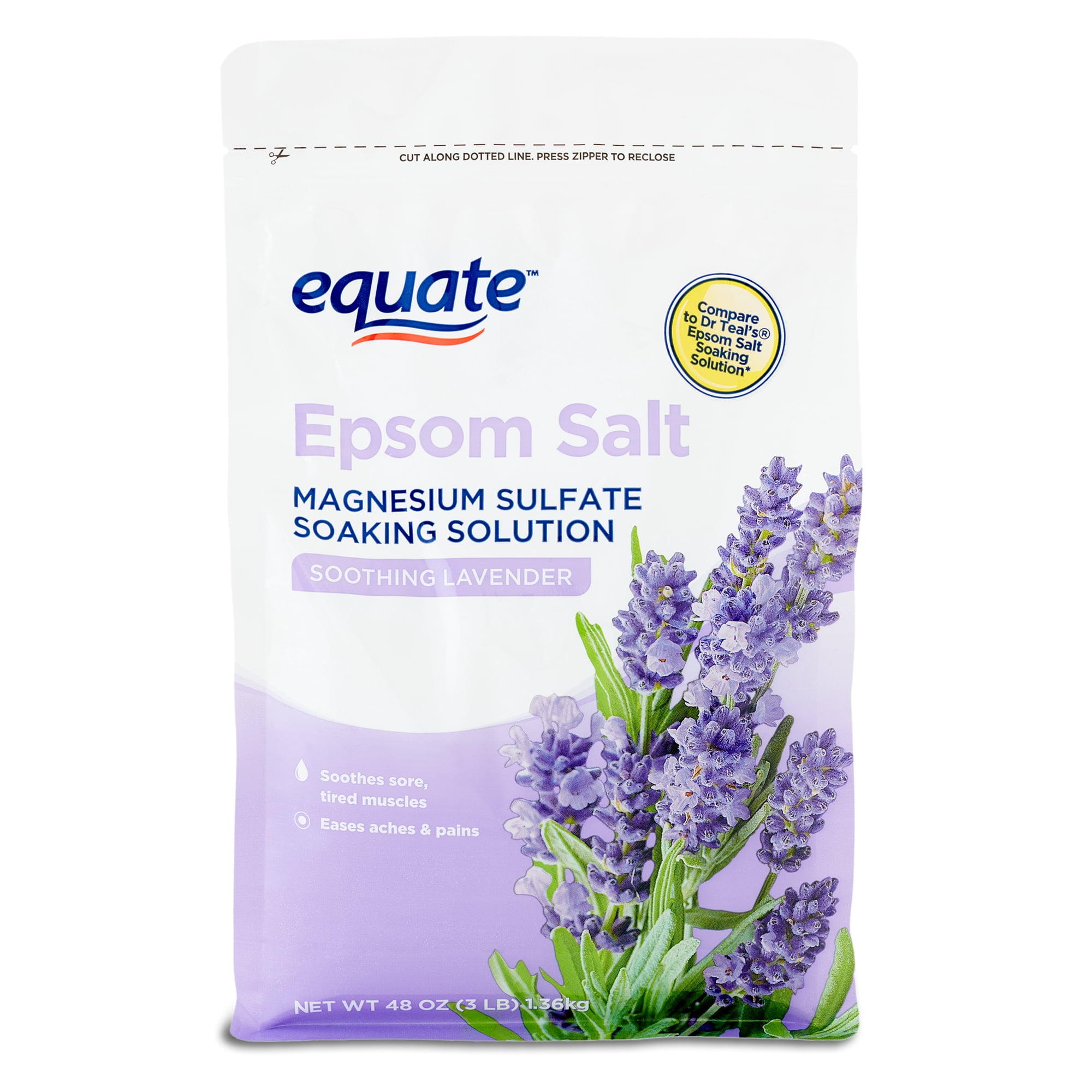 Equate Epsom Salt Soaking Solution, Soothing Lavender, 3 lb
