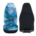 thumbnail image 4 of Uorisanigo Car Seat Cover Front for Cars, Easy to Install Blue Marble Cover Set, Stretchy Plush High Back Bucket Seat Covers Accessories Auto Trucks Van SUV,2 Packs, 4 of 7