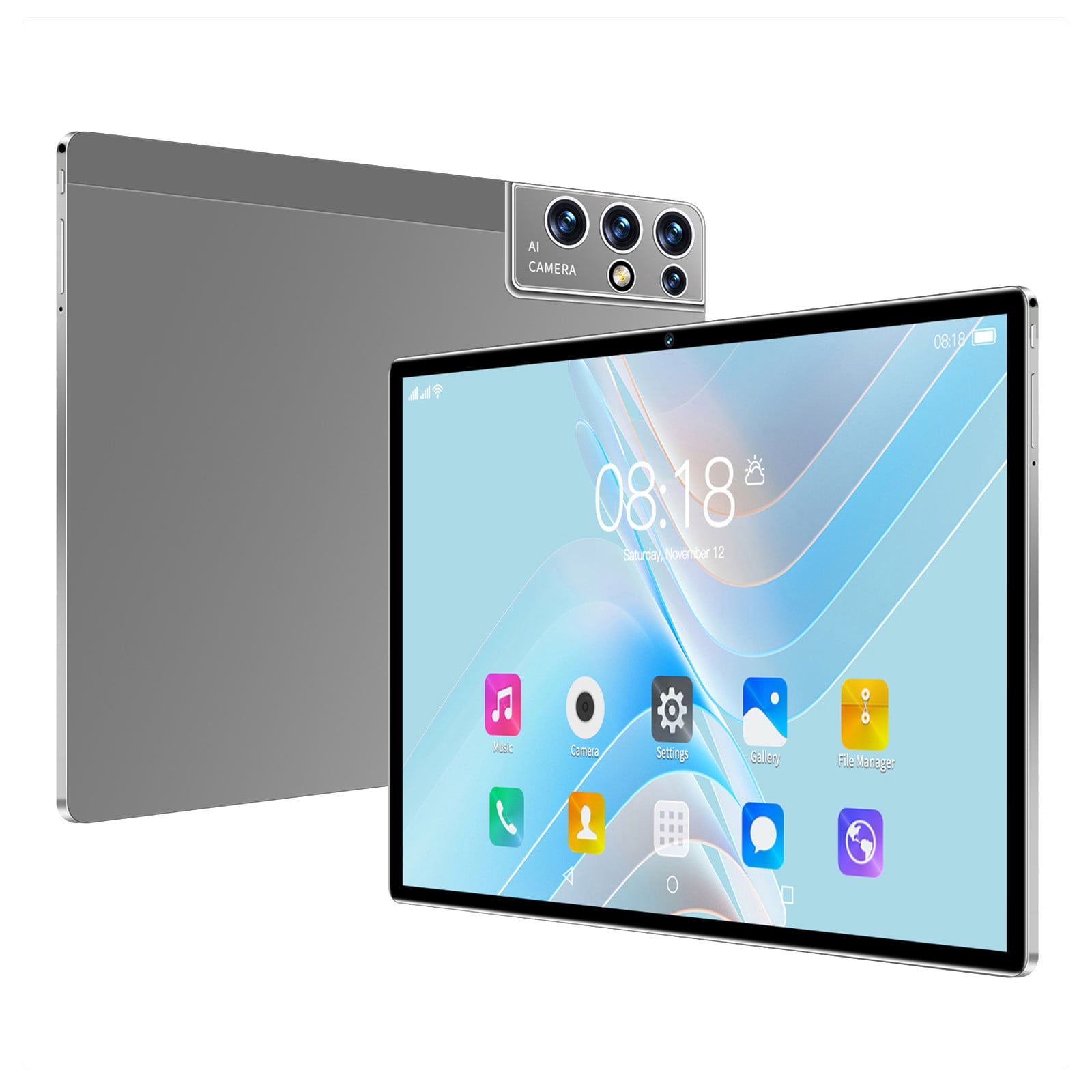 Tablets for Adults, Hwkond All-new Tablets 2+16G Ultra-thin HD Display 2.4G/5G WiFi 256G Of Memory Android Tablet Learning Game Video Office Tablet Supports SIM Communication,Gray