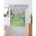 thumbnail image 2 of Waterfall Valances for Windows, Abstract Plaid, Kitchen Sheer Valance Curtains, Minimalistic Multi Colors Country Rustic Plaid Rod Pocket Swag Valances for Living Room Bedroom, 47.2"x38.5", 2 Panel, 2 of 8