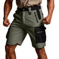 thumbnail image 3 of Migroa Men's Hiking Cargo Shorts with Zipper Pockets Lightweight Outdoor Work Camping Sport Golf Casual Travel Fishing Multipocket Blackish Green L, 3 of 8