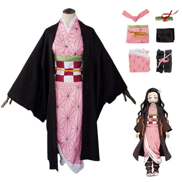 Anime Demon Slayer Kamado Nezuko Cosplay Costume Set - Walmart.com