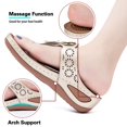 thumbnail image 4 of Womens Wedge Sandals Flip-Flops Comfortable Arch Support Massage Particle Platform Shoes, 4 of 6