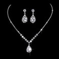 thumbnail image 2 of Faty-T Silver Bridal Wedding Jewelry Set Rhinestone Necklace Earrings Bracelet Sets Formal Prom Costume Jewelry Sets for Women and Brides, 2 of 23